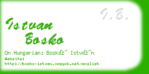 istvan bosko business card